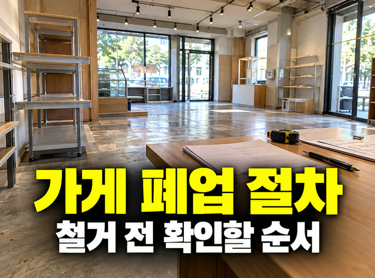 가게 폐업 절차 순서 철거 전 확인할 순서