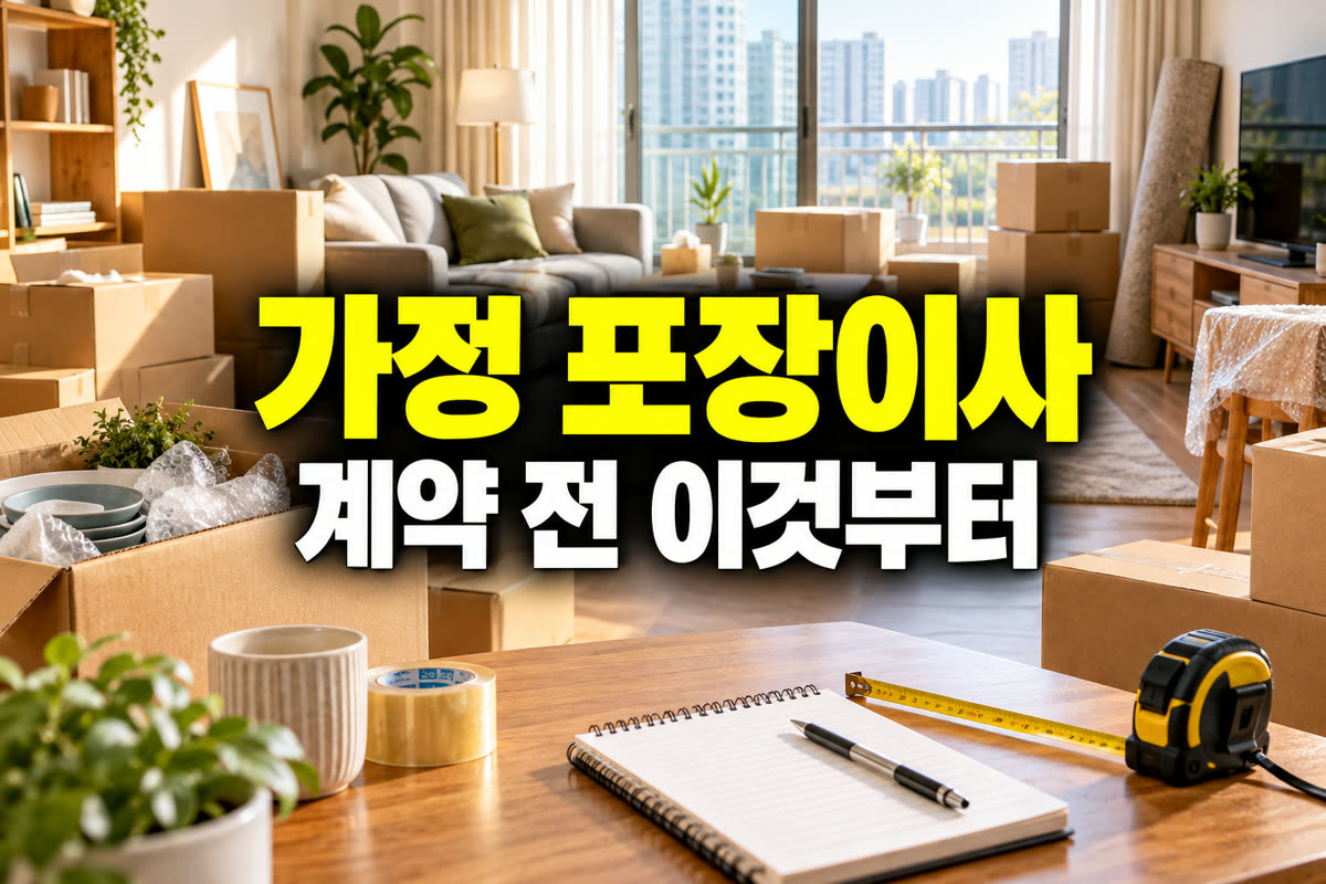 가정 포장이사 계약 전 이것부터