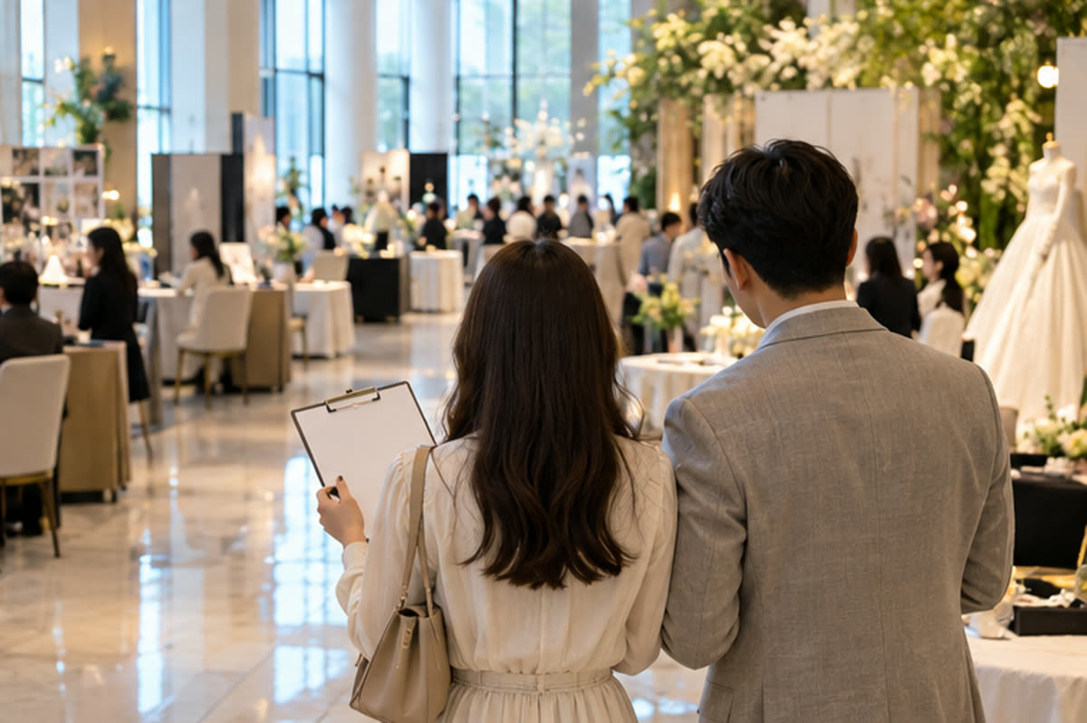 구리 결혼박람회에서 상담 순서와 현장 동선을 확인하는 예비부부