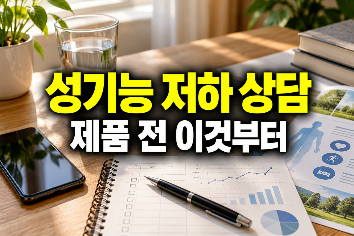 남성 성기능 저하 상담 제품 전 이것부터