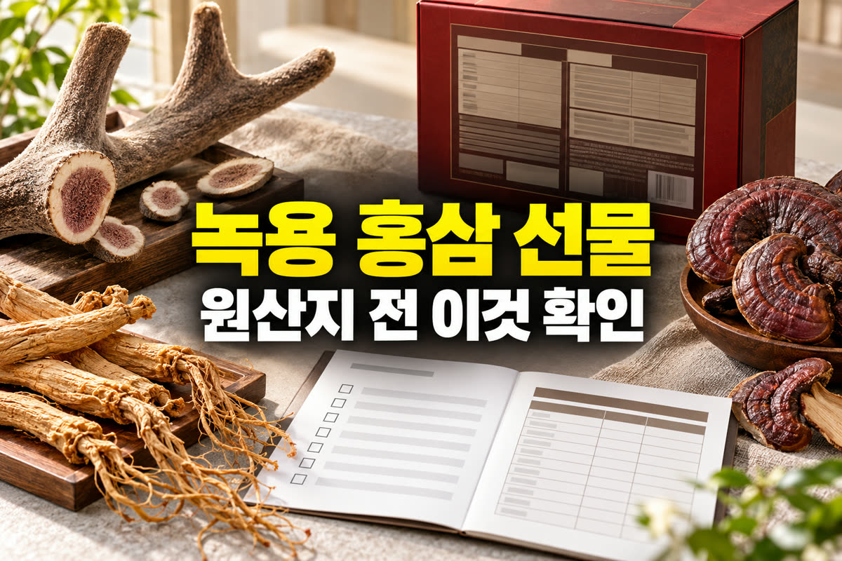 녹용 홍삼 선물 원산지 전 이것 확인
