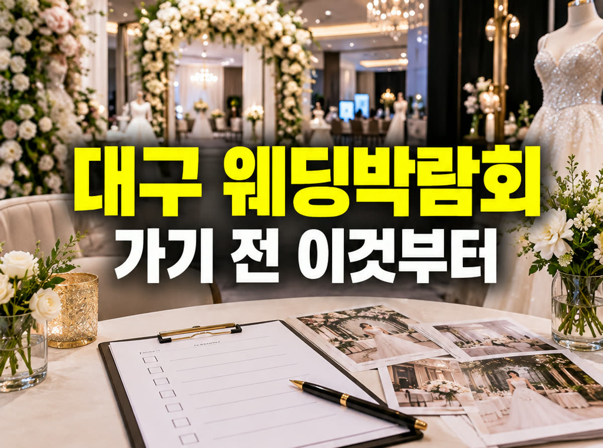대구 웨딩박람회 가기 전 이것부터