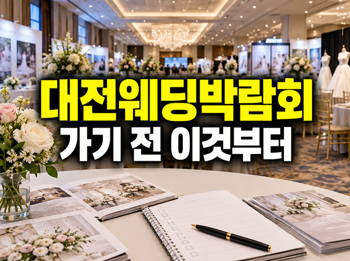 대전 웨딩박람회 가기 전 이것부터