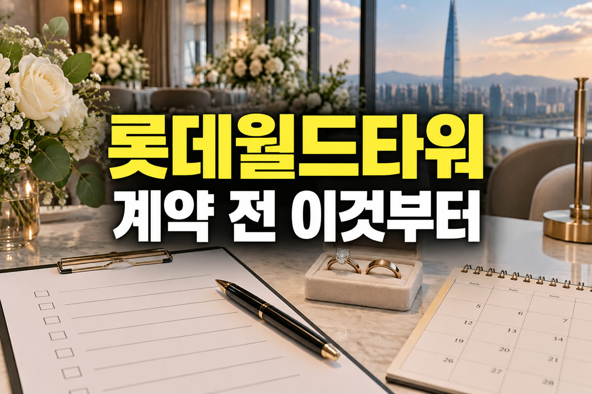 롯데월드타워 웨딩박람회 계약 전 이것부터