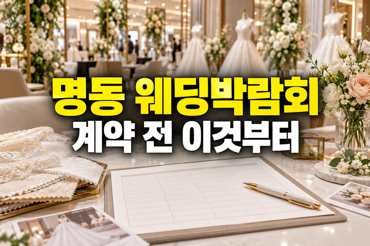 명동 웨딩박람회 계약 전 이것부터