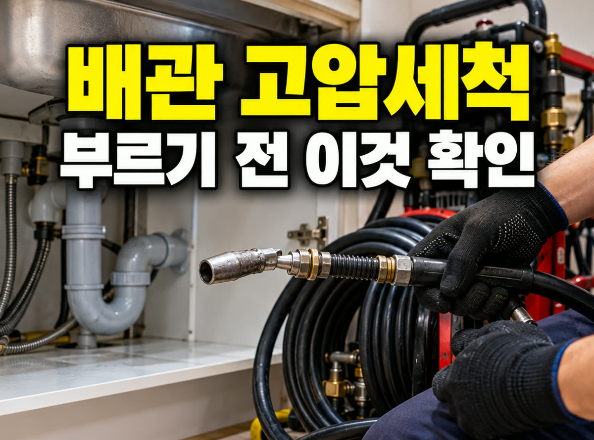 배관 고압세척 부르기 전 이것 확인