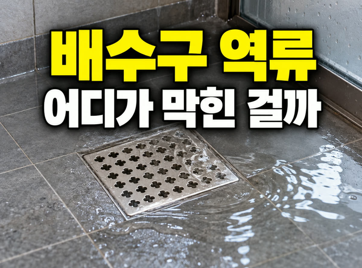 배수구 역류 어디가 막힌 걸까