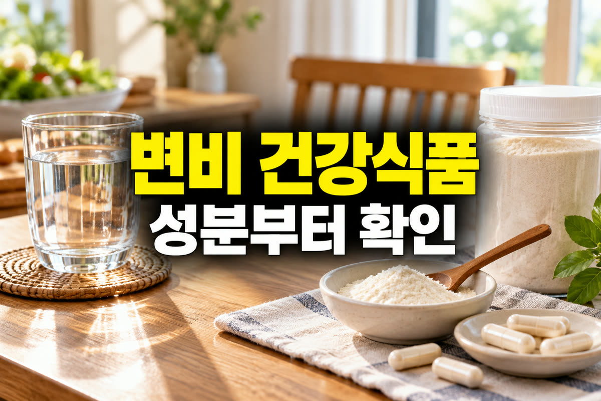 변비 건강기능식품 성분부터 확인