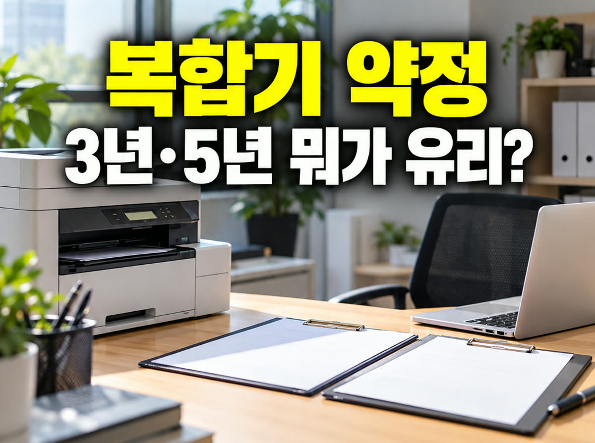 복합기 렌탈 약정 기간 3년·5년 뭐가 유리?