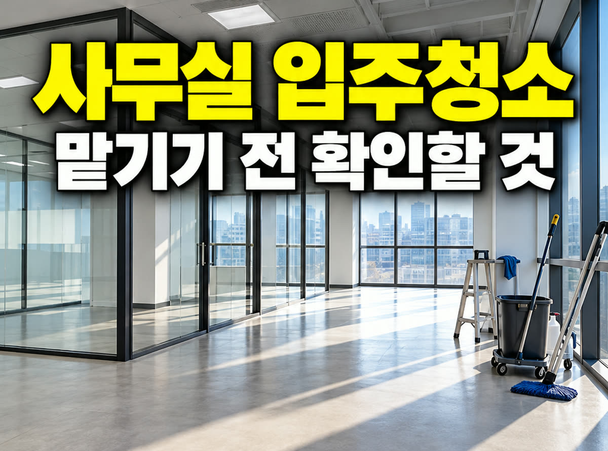 사무실 입주청소 맡기기 전 확인할 것