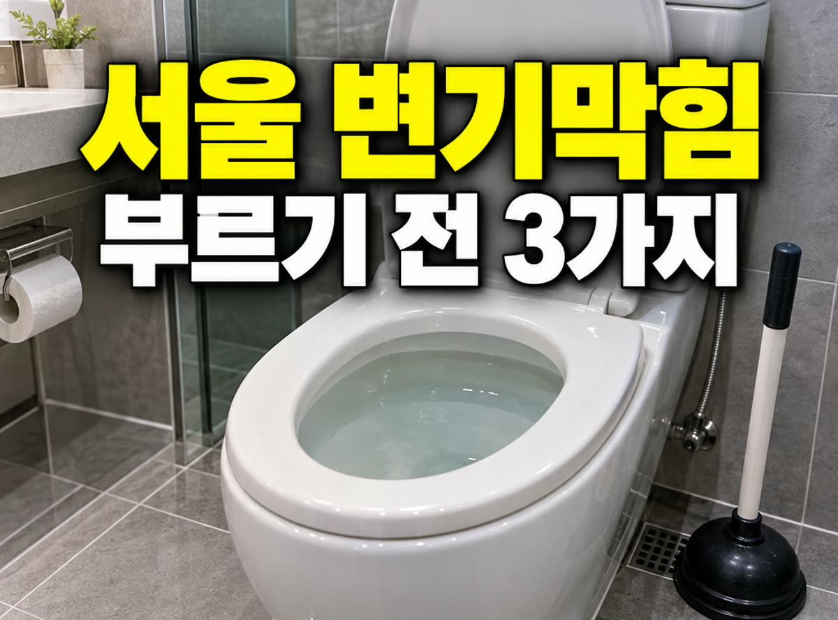 서울 변기막힘 부르기 전 3가지