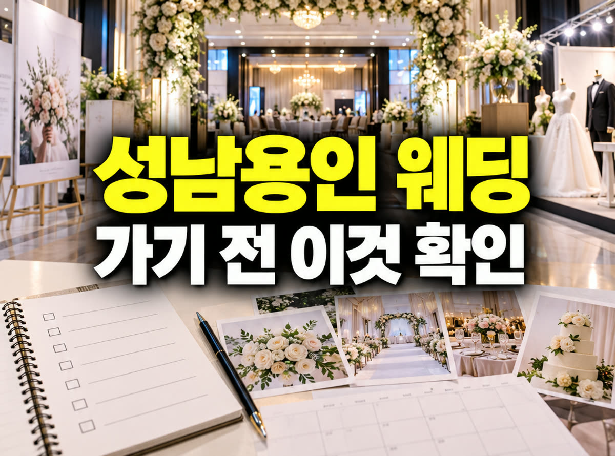 성남 용인 웨딩박람회 가기 전 이것 확인