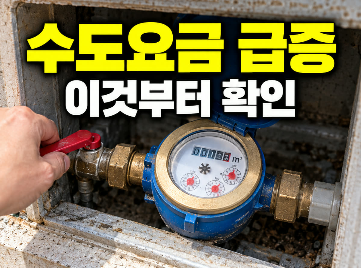 수도요금 많이 나올 때 이것부터 확인