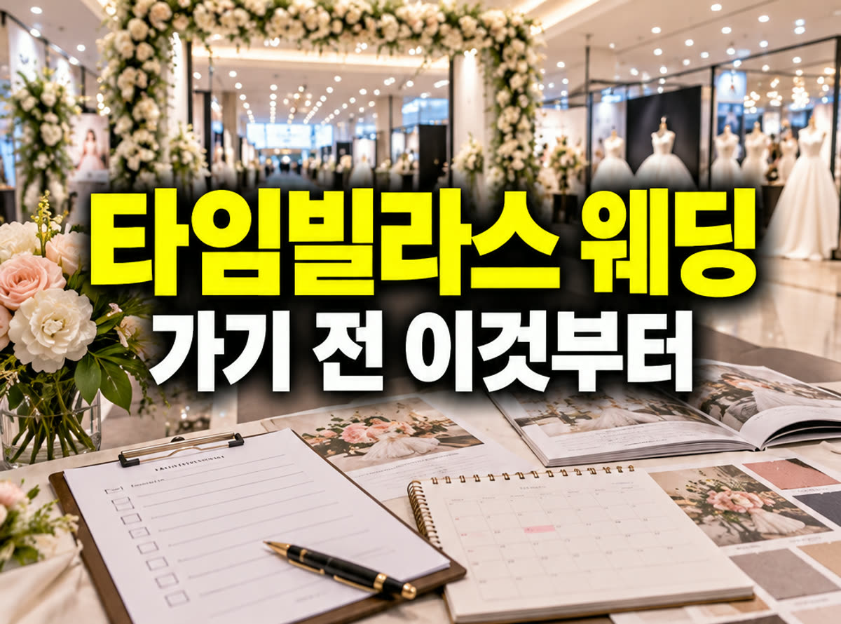 수원 타임빌라스 웨딩박람회 가기 전 이것부터