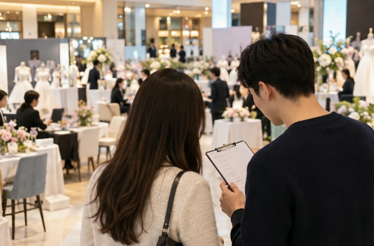 스타필드 고양 결혼박람회에서 상담 순서와 현장 동선을 확인하는 예비부부