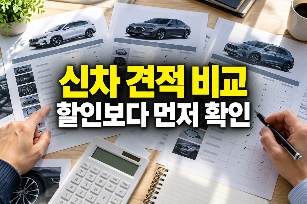 신차 견적 비교 할인보다 먼저 확인
