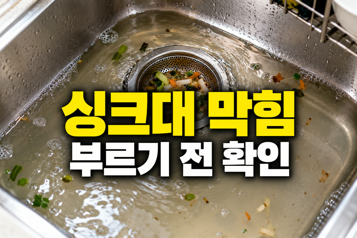 싱크대 막힘 부르기 전 확인