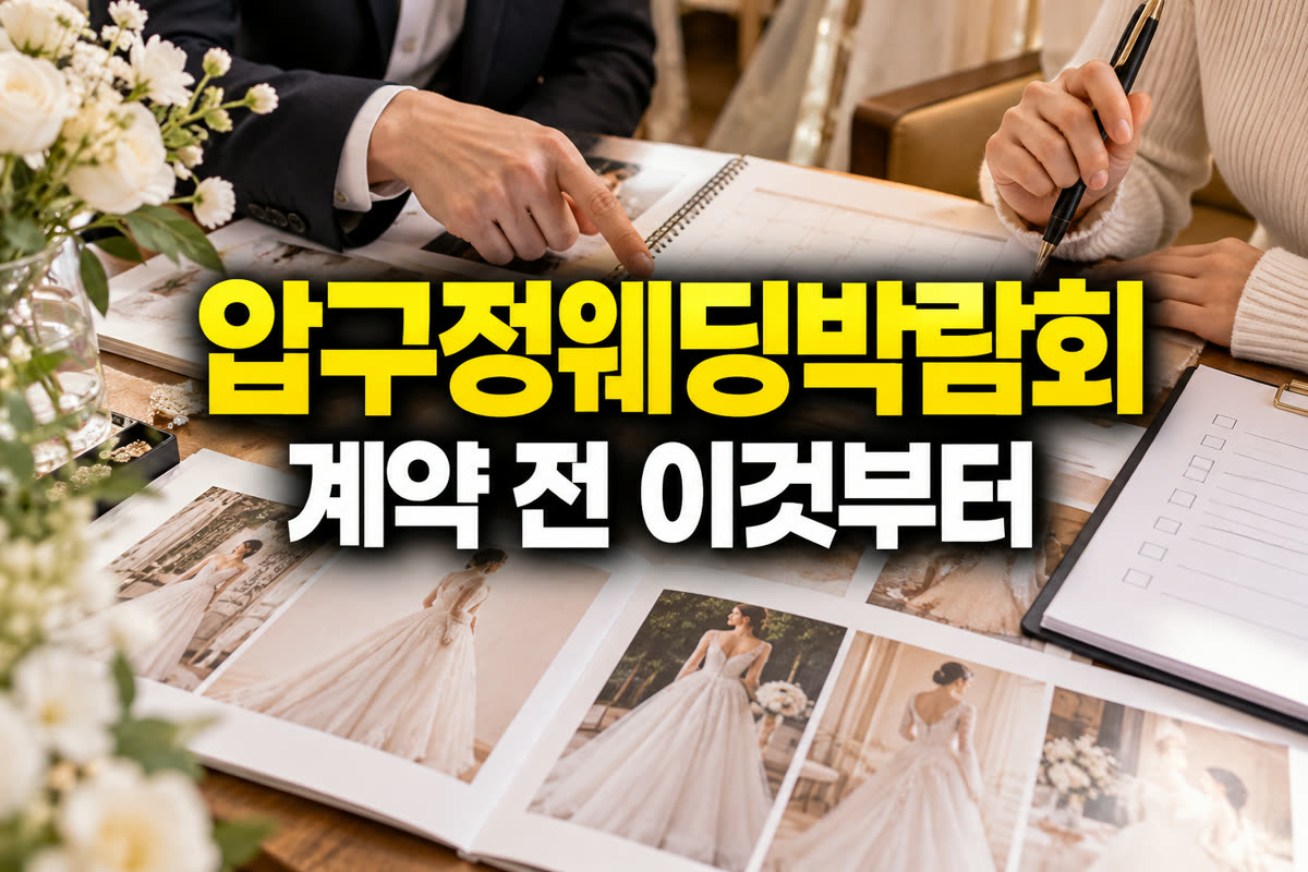 압구정 웨딩박람회 계약 전 이것부터