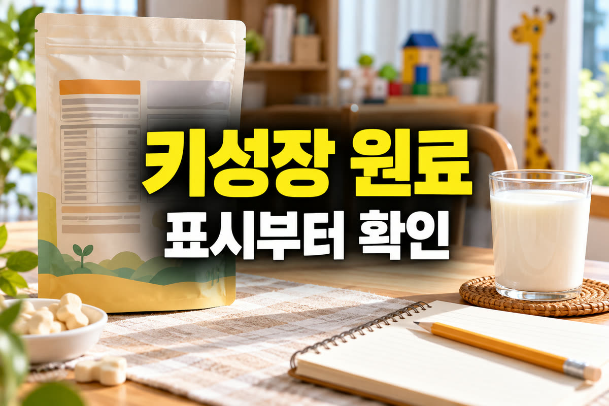어린이 키 성장 영양제 표시부터 확인
