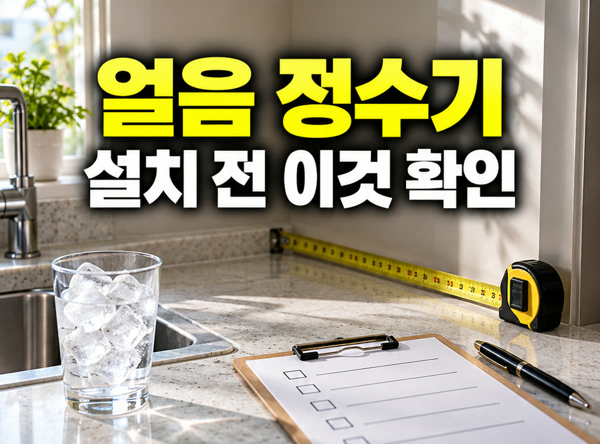 얼음 정수기 설치 전 이것 확인
