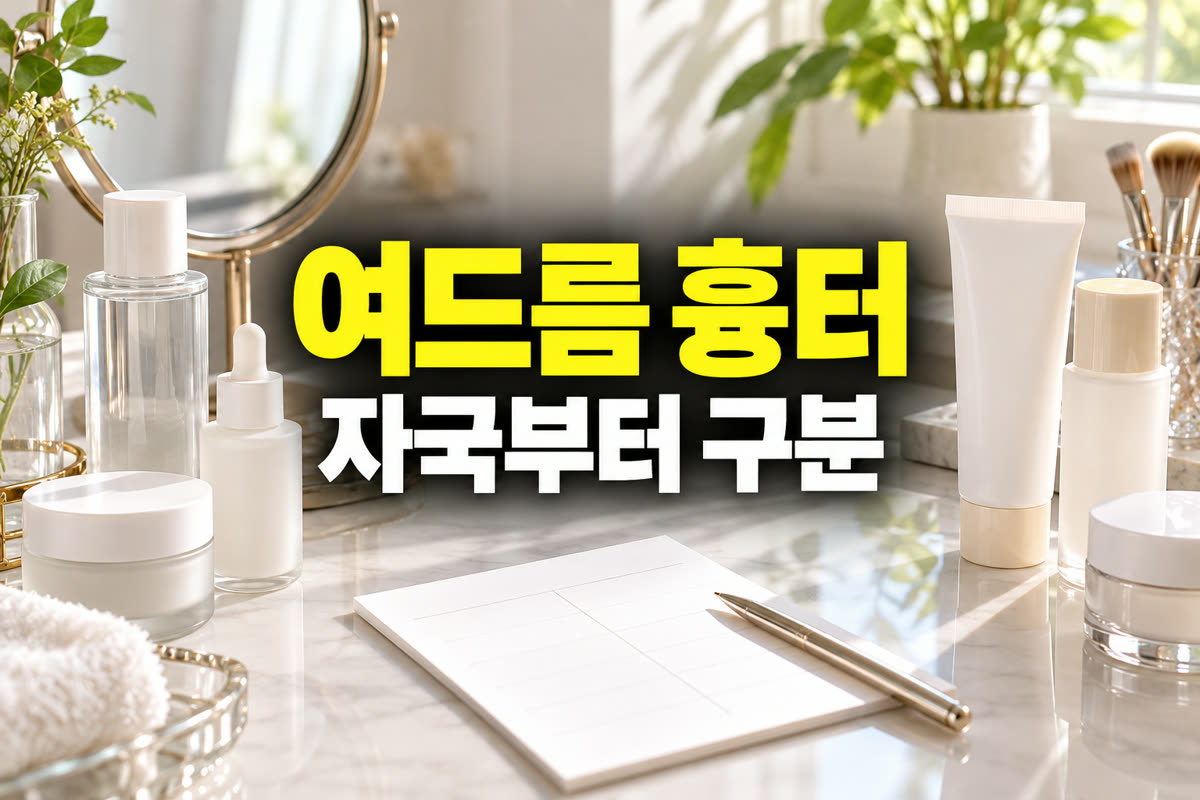 여드름 흉터 관리 화장품 자국부터 구분
