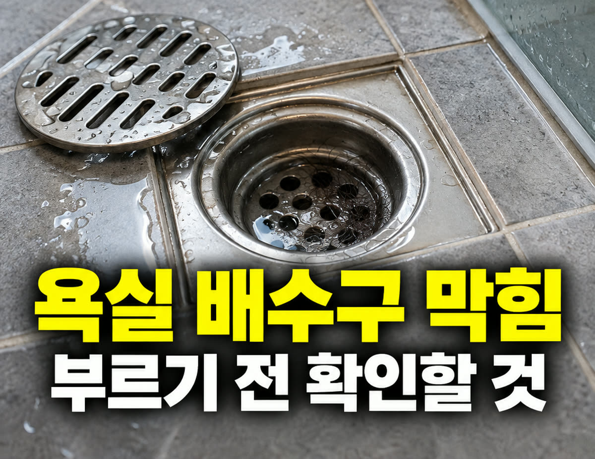 욕실 바닥 배수구 머리카락 막힘 부르기 전 확인할 것