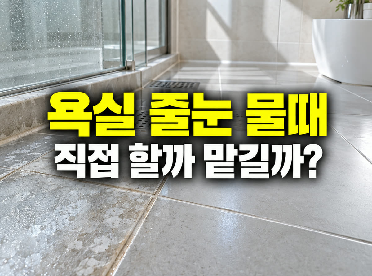 욕실 줄눈 물때 청소 직접 할까 맡길까?