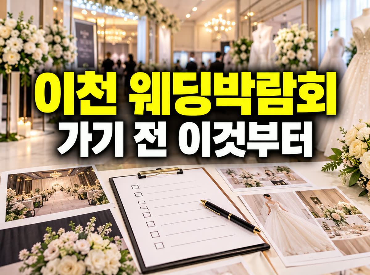 이천 웨딩박람회 가기 전 이것부터
