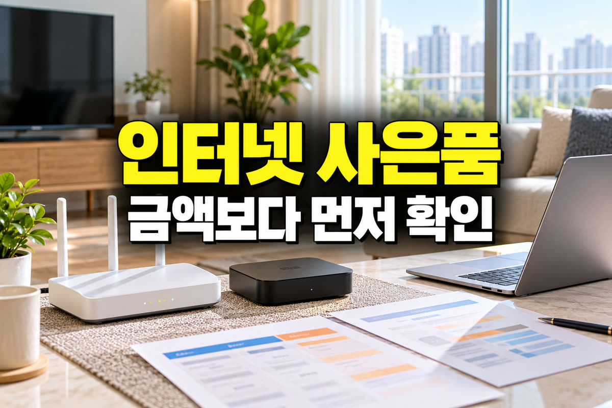 인터넷 가입 사은품 금액보다 먼저 확인