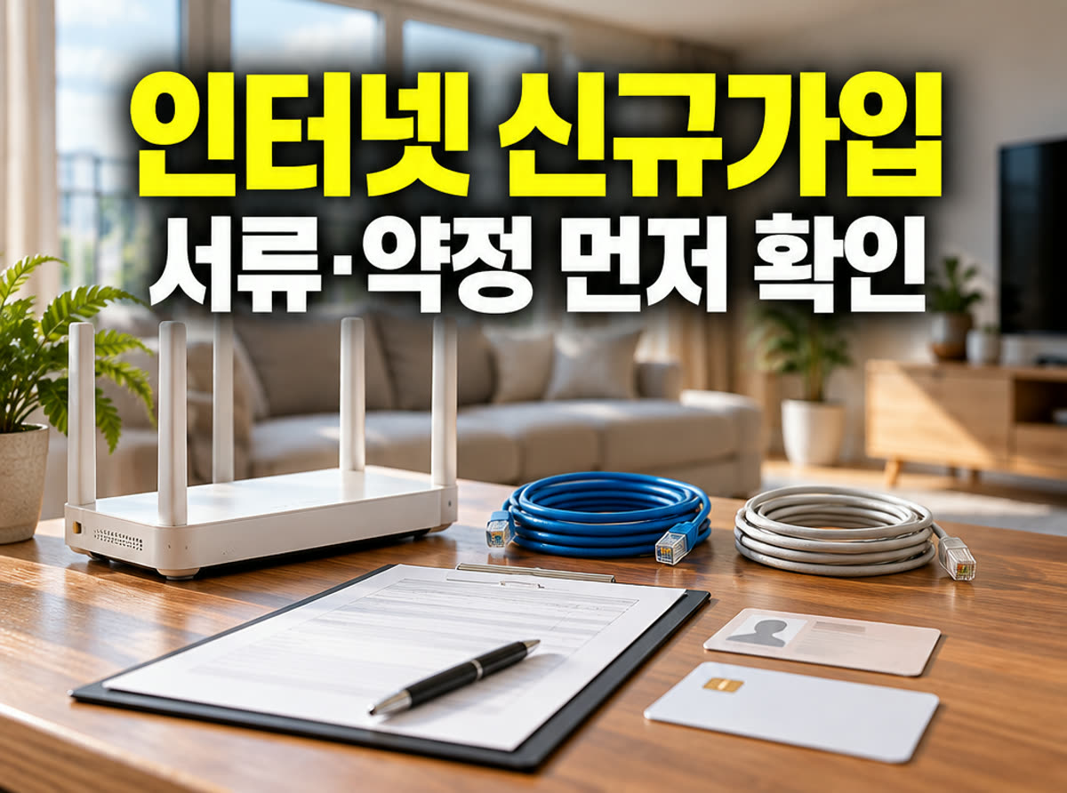 인터넷 신규가입 조건 서류·약정 먼저 확인