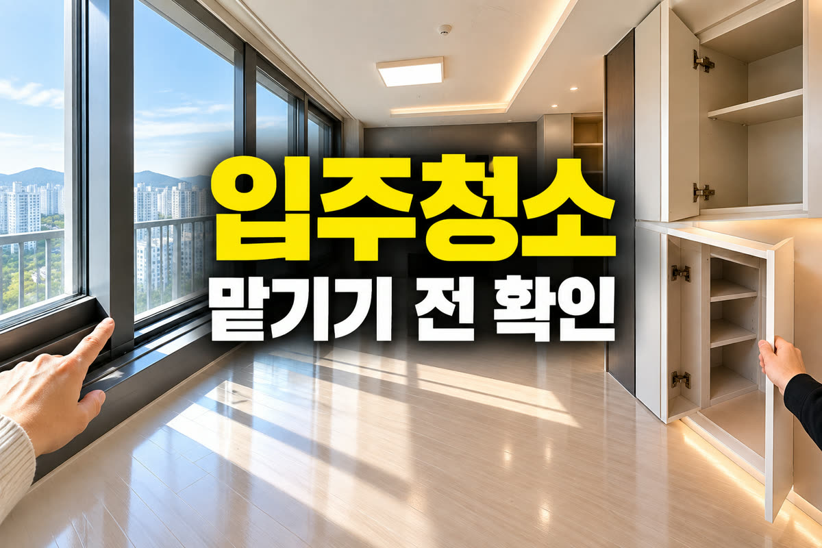 입주청소 맡기기 전 확인