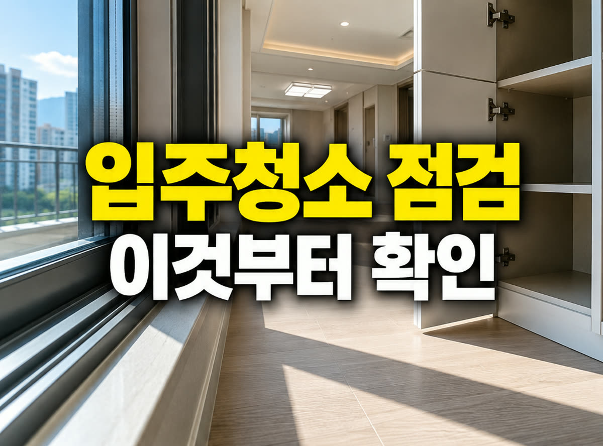 입주청소 후 점검 이것부터 확인