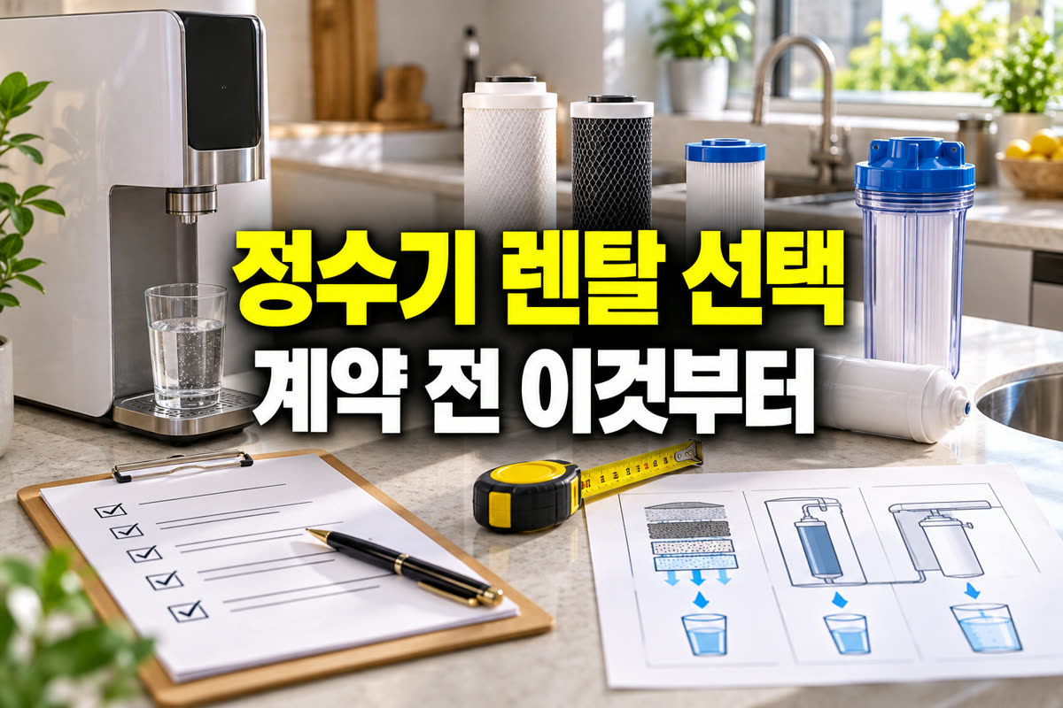 정수기 렌탈 선택 계약 전 이것부터