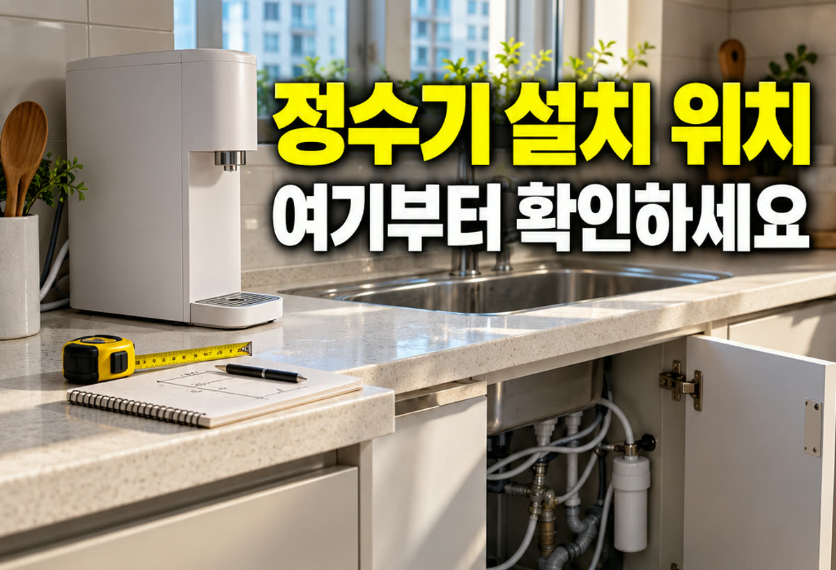 정수기 설치 위치 여기부터 확인하세요