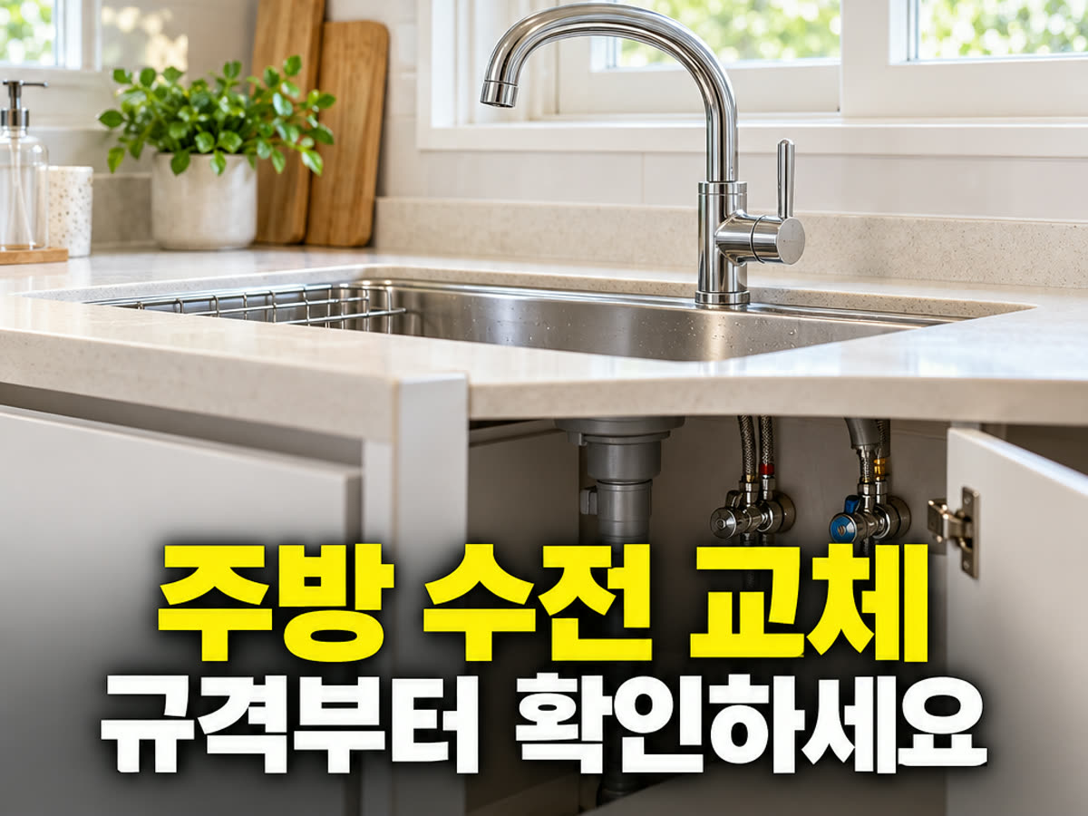 주방 수전 교체 규격부터 확인하세요