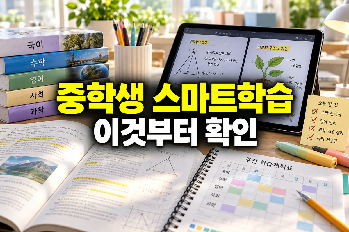 중학생 스마트학습 이것부터 확인