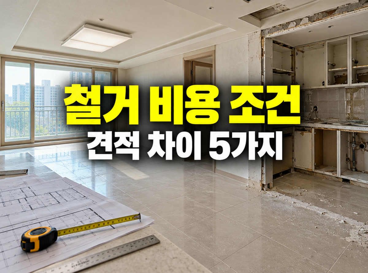 철거 비용 달라지는 조건 견적 차이 5가지