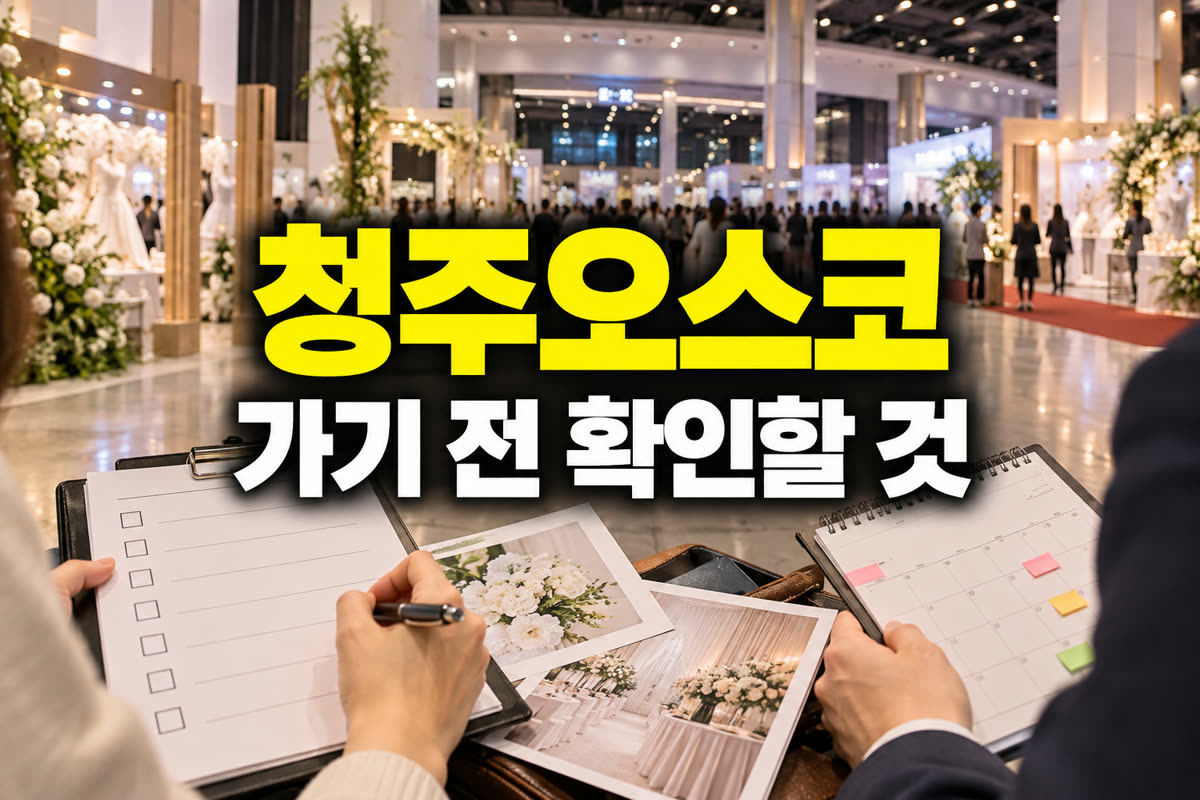 청주 오스코 웨딩박람회 가기 전 확인할 것