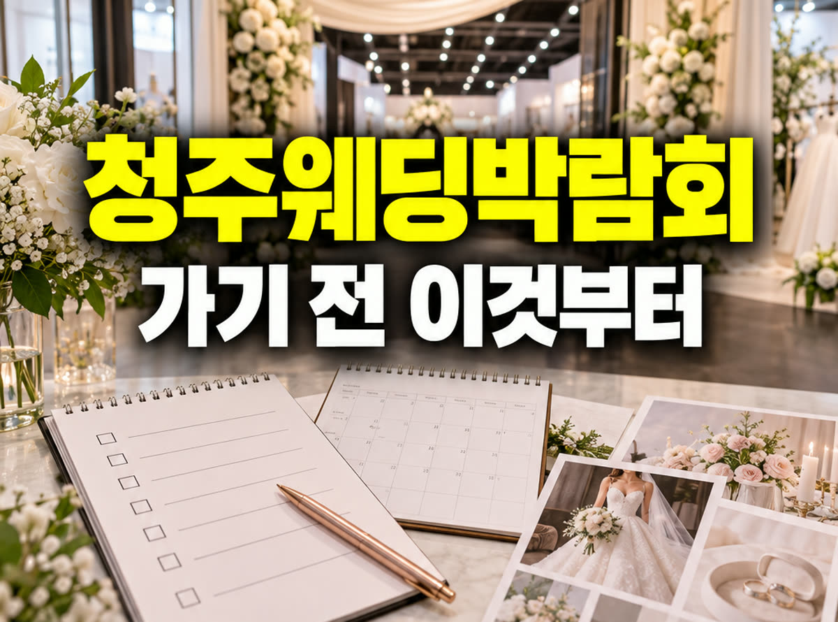 청주 웨딩박람회 가기 전 이것부터