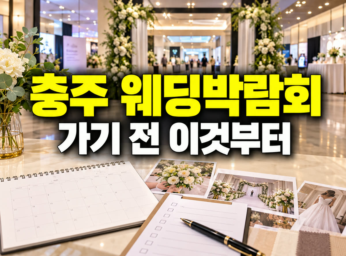 충주 웨딩박람회 가기 전 이것부터