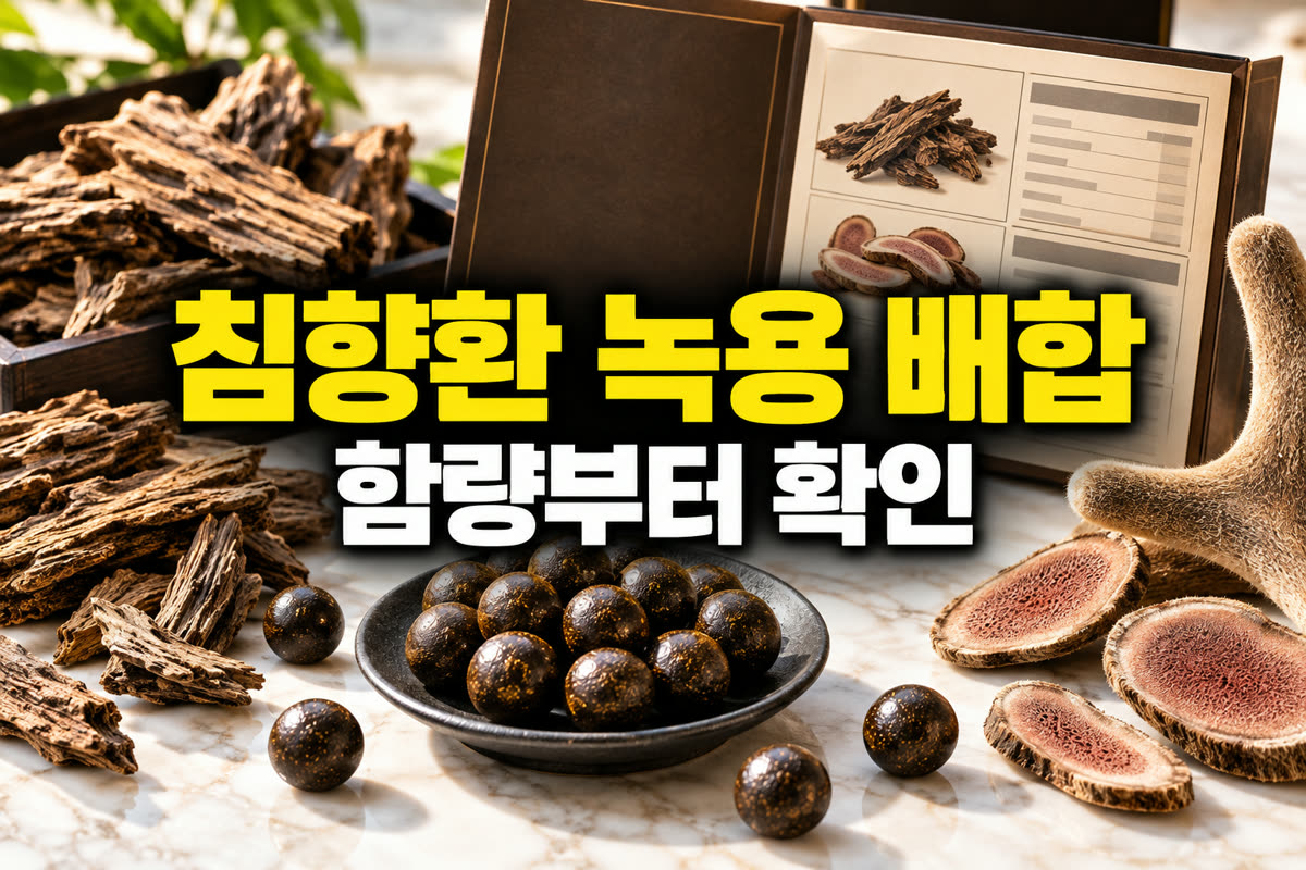 침향환 녹용 배합 함량부터 확인