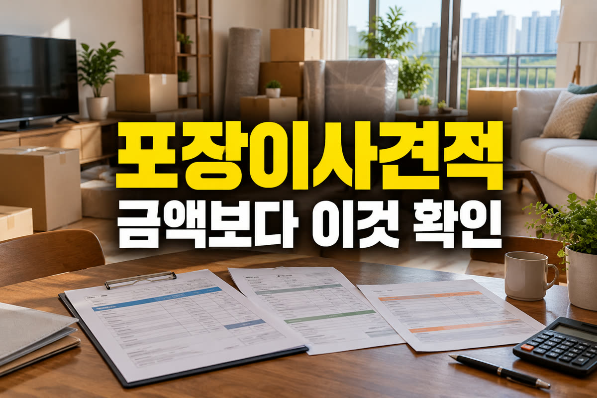포장이사 견적 비교 금액보다 이것 확인