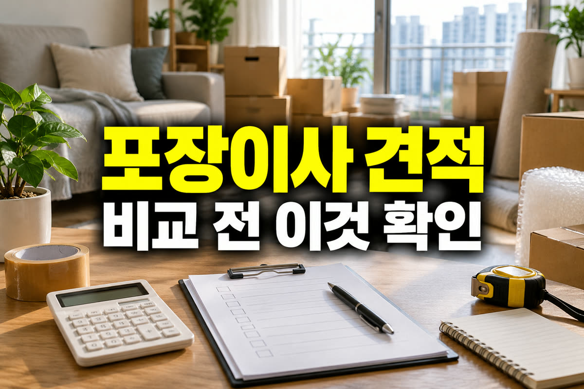 포장이사 방문견적 비교 전 이것 확인