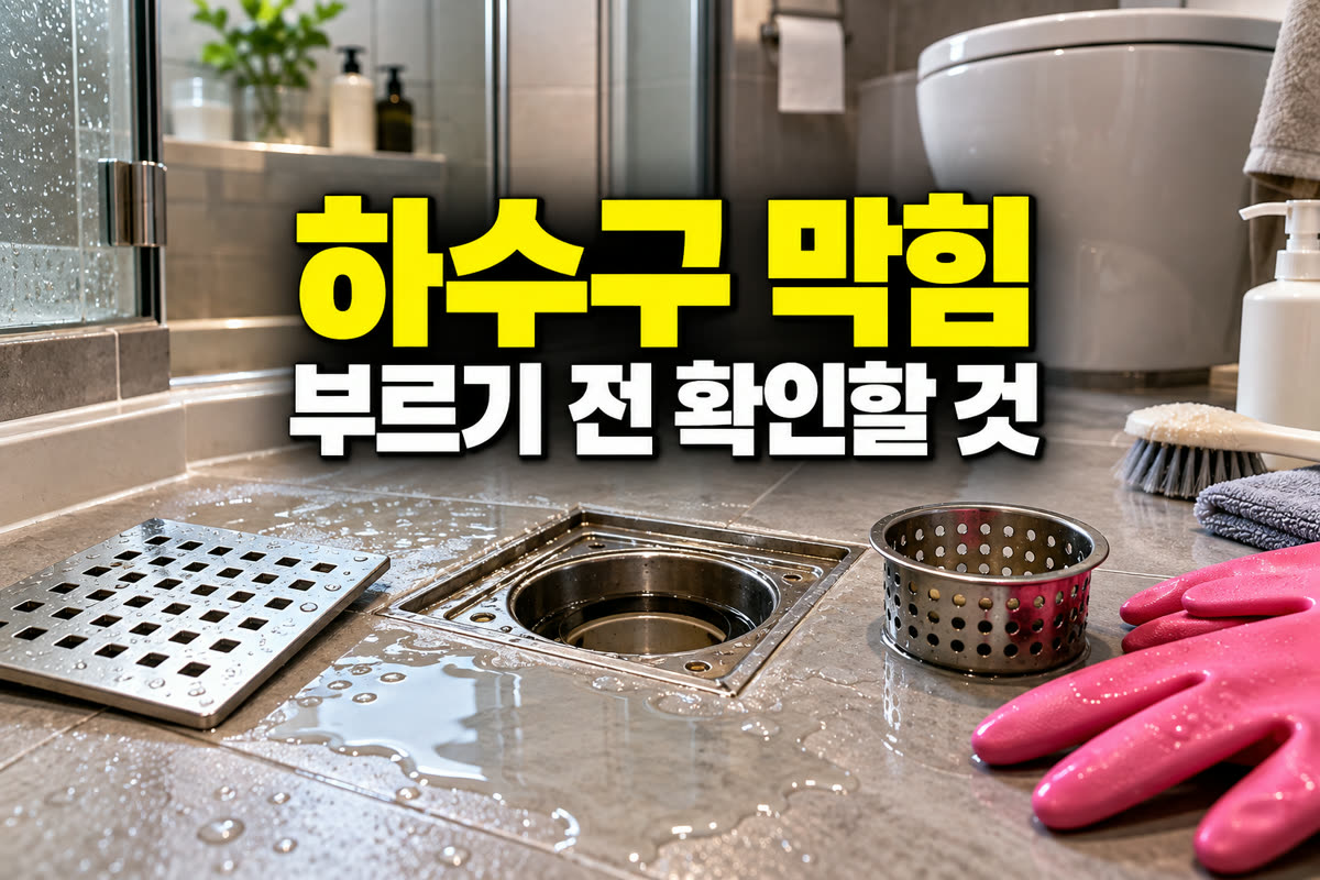 하수구 막힘 부르기 전 확인할 것