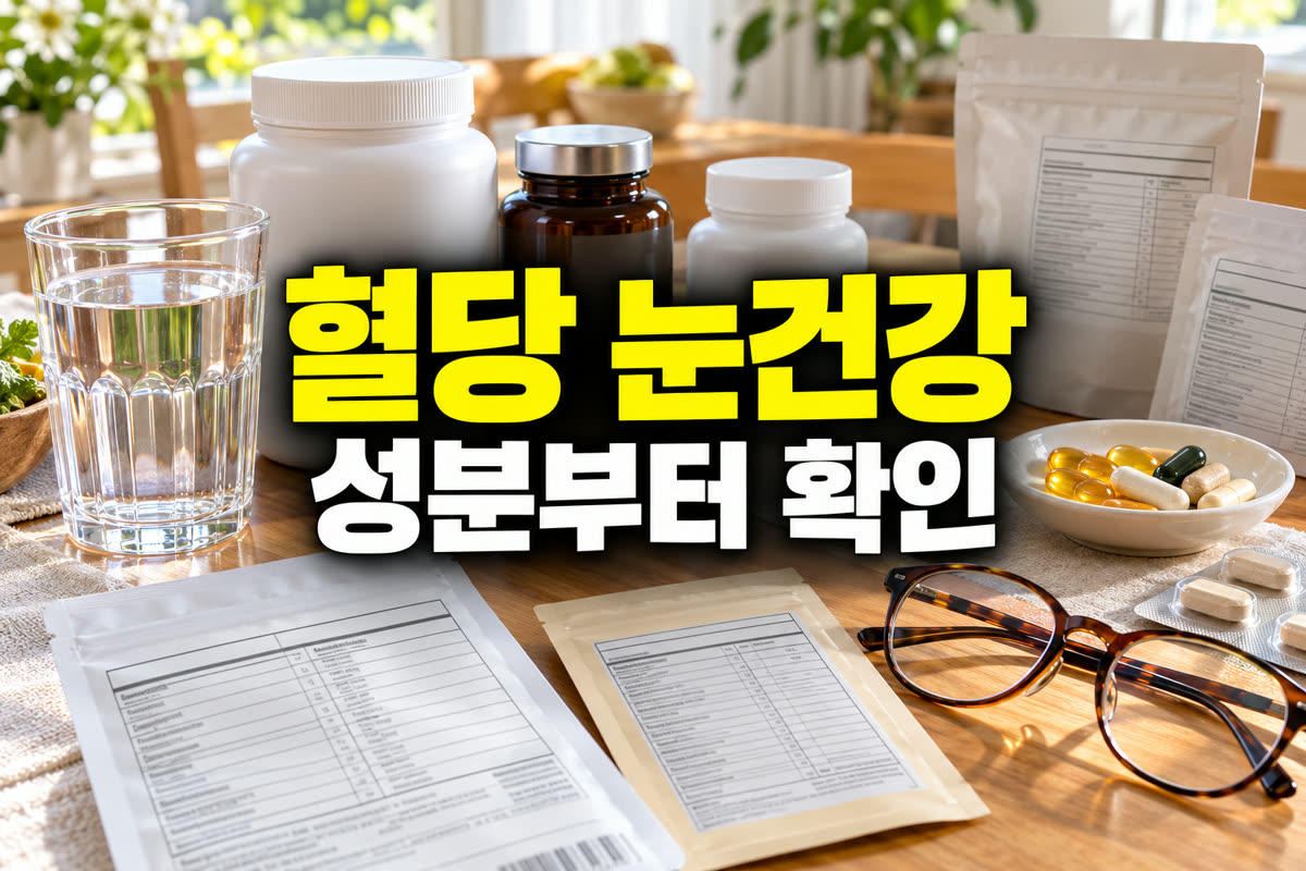 혈당 눈건강 영양제 성분부터 확인