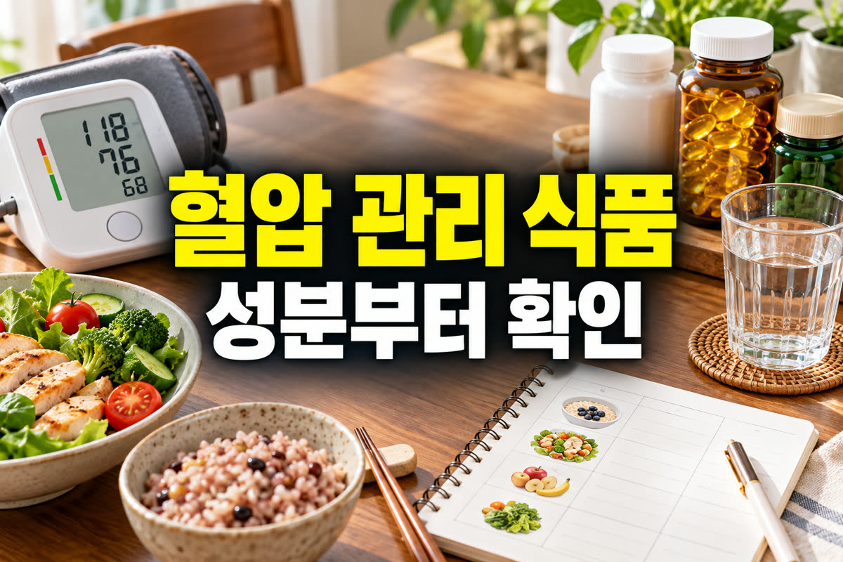 혈압 관리 건강기능식품 성분부터 확인