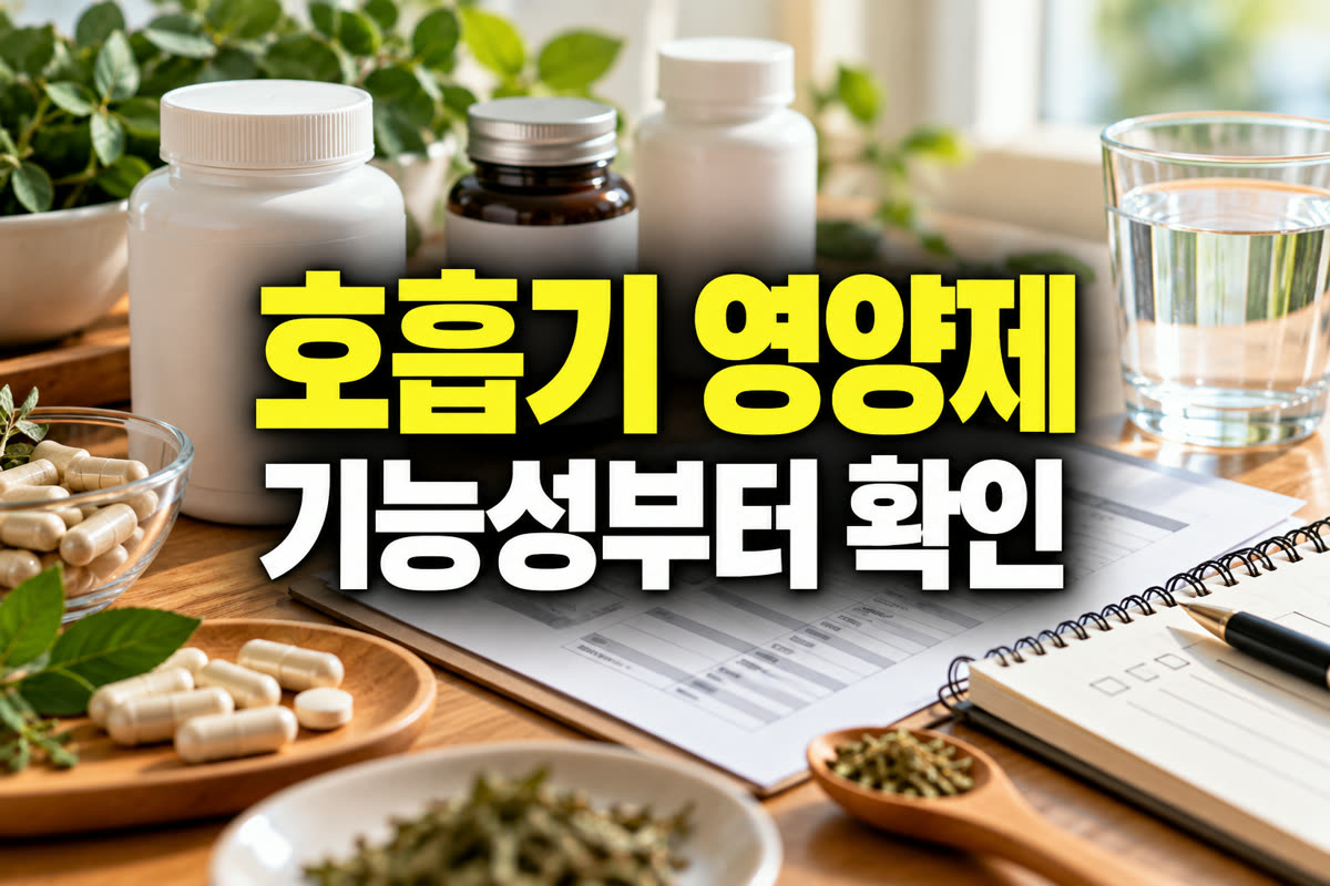 호흡기 건강 영양제 기능성부터 확인