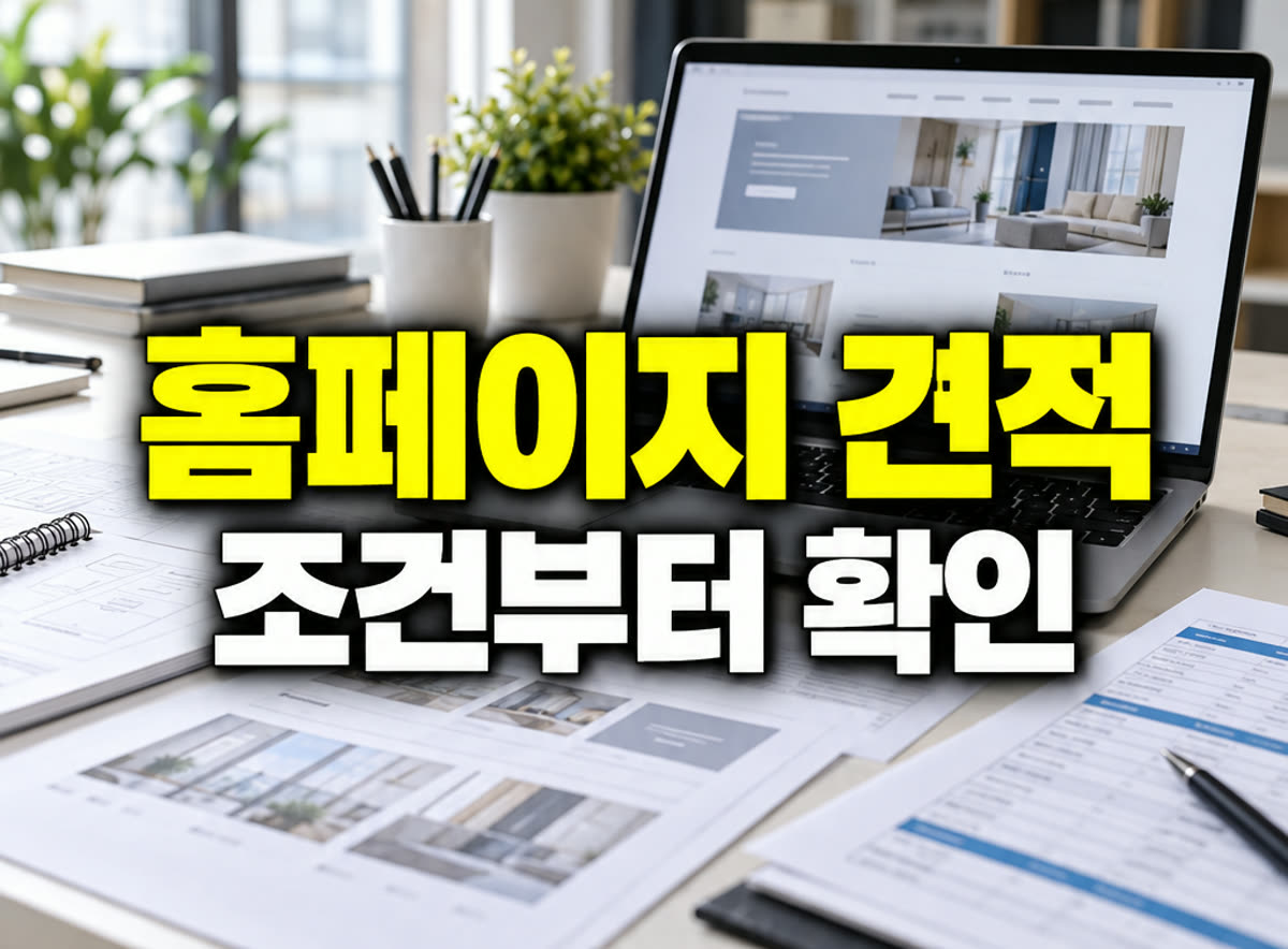 홈페이지 제작 견적 조건 조건부터 확인