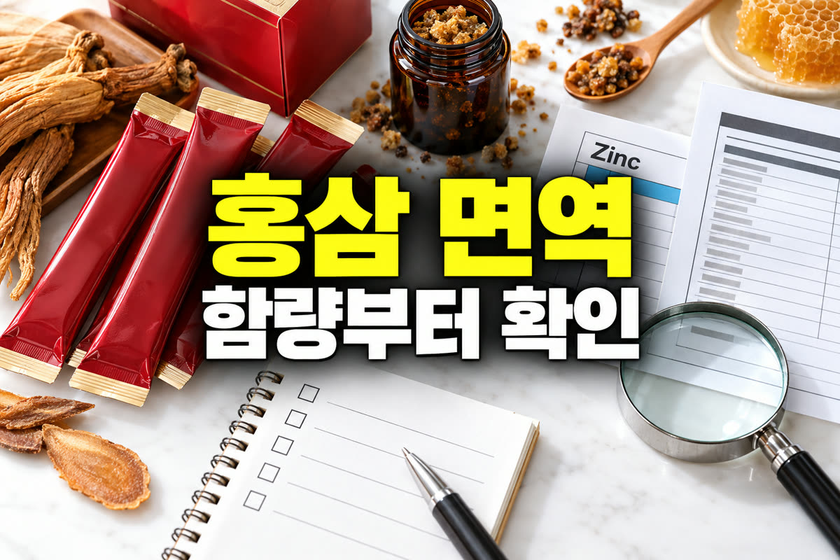 홍삼 프로폴리스 면역 함량부터 확인